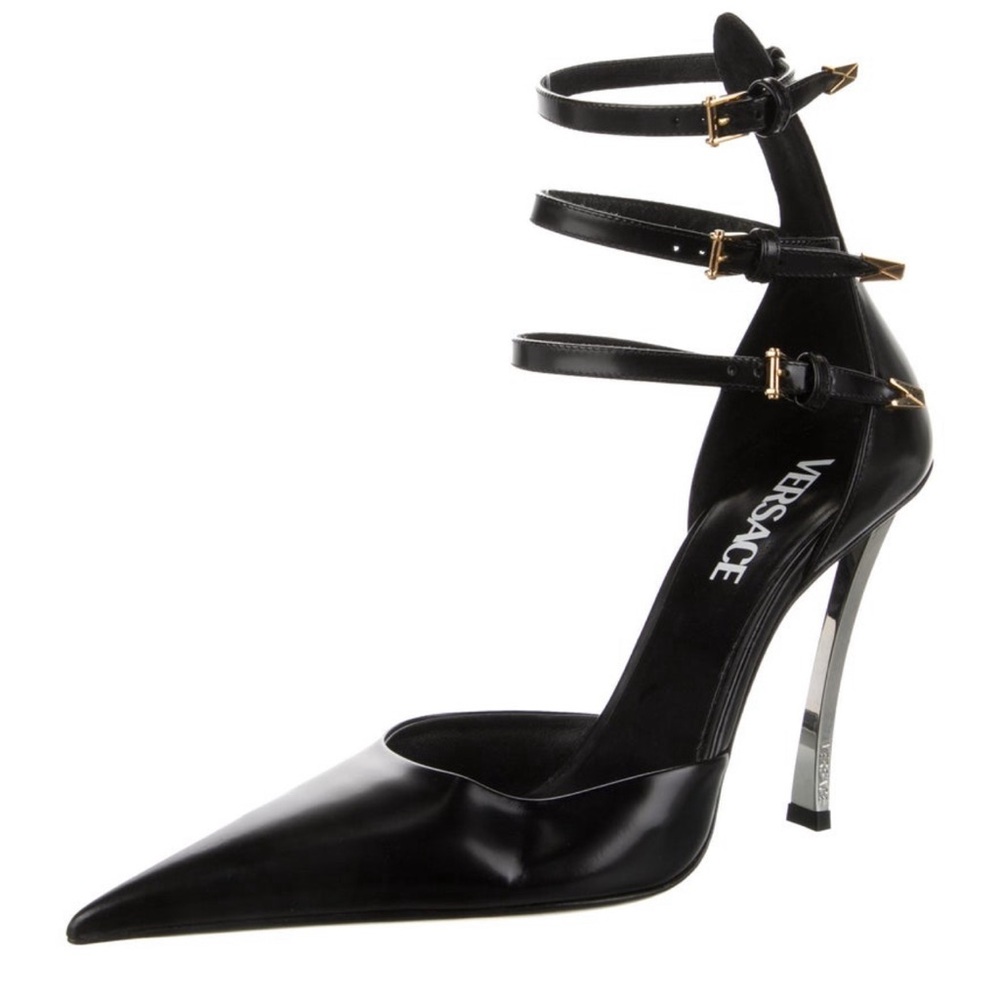Versace Leather D’Orsay Pumps